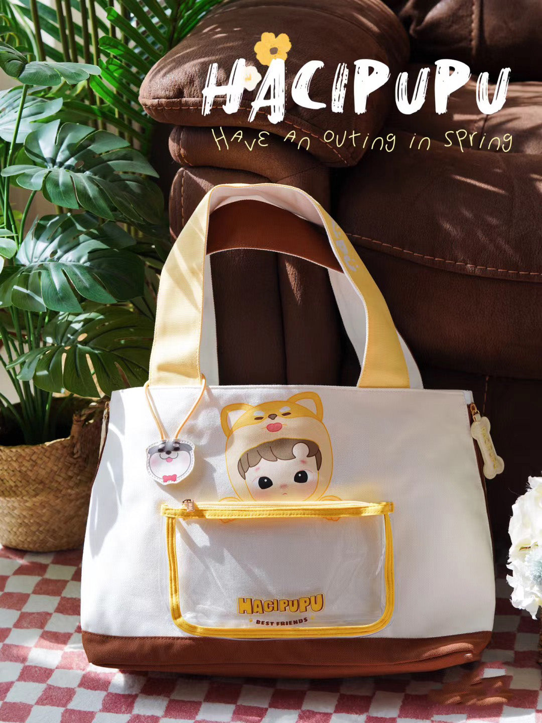 (Number 75)HACIPUPU Growth Diary Series Canvas Bag