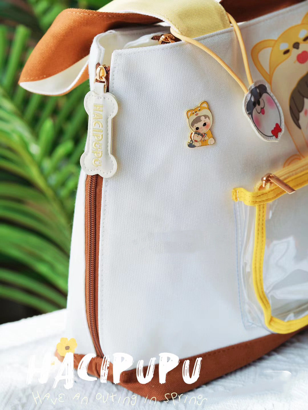 (Number 75)HACIPUPU Growth Diary Series Canvas Bag